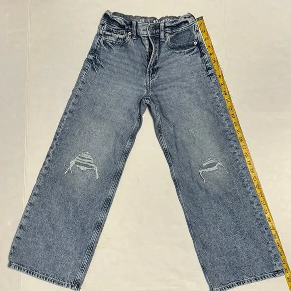 Gap Kids Lot of 2 Girl 10 Low Stride Jeans Embroidered Distressed School Casual - Picture 13 of 16